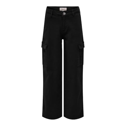 Kids ONLY Mädchen Kogyarrow-vox STR Pant PNT Noos Cargohose, Schwarz, 158 EU