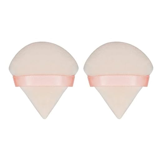 Flytianmy 2Pcs Triangle Powder Puffs, Face Makeup Puff for Body Loose Powder Beauty Makeup Tool Nude