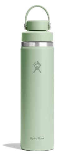 Image of Hydro Flask Water Bottle - Insulated Stainless Steel - Wide Mouth Chug Lid, Non Spill, Leakproof in 24 Oz Aloe Green