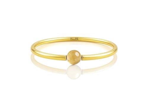 Bracelet citrine protection et santé en or pour retrouver l'énergie positive