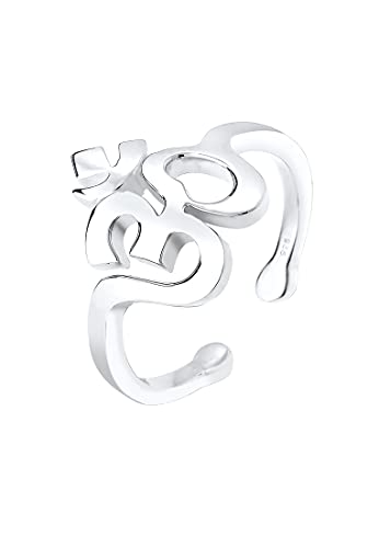 Elli Ring Damen Om Kraftsymbol Talisman in 925 Sterling Silber