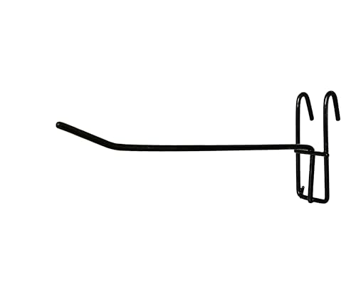 Yudu 10 x Haken für Wandgitter Wanddekor Gitter Ladenbaugitter Gitterwand schwarz Länge 14cm