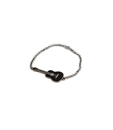 Bracelets en argent sterling pour femme S&S avec motif guitare aux finitions joaillerie