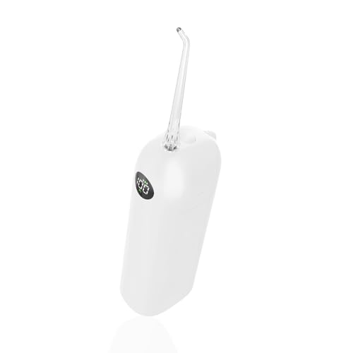 SEESMILE Portable Water Flosser for Teeth 100 Power Levels (0-150-PSI Variable Pressure) Mini Cordless Electric Floss for Tooth Cleaning and Flossing IPX7&250ML Water for Braces Aldult White