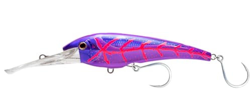 Nomad Design DTX Minnow 165 with Patented Autotune System - Distressed Baitfish Swimming Action, BKK Diablo