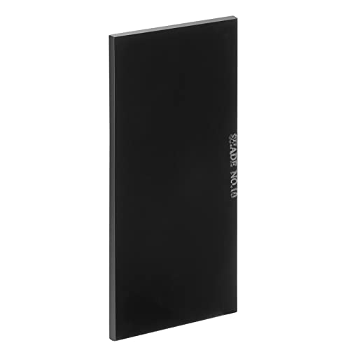 sourcing map Welding Lens Shade 10 Glass 2 x 4.25 Replacement Welding Lens Hardened Glass Black Darkening Filter Plates for Welding Helmet, Black