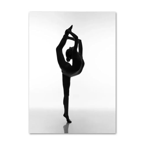 Affiche de fille de ballet pour salon moderne tableau décoration murale noire TONGYINLI