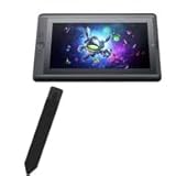BoxWave Stylus Pouch Compatible with Wacom Cintiq Companion DTH-W1300 - Stylus PortaPouch, Pen Stylii Holder Carrier Portable Self-Adhesive - Jet Black