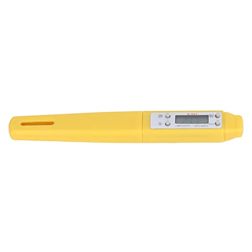 Meat Thermometer Pen, Kitchen Barbecue Meat Oil Temperature Water Type Pocket Digital Thermometers Meter Probe Type Electronic Food Thermometer Read Food for Cooking Red (Yellow)