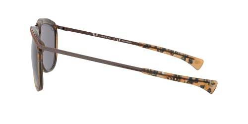 Ray-Ban RB2219 Olympian Aviator Sunglasses, Gradient Havana Brown/Polarized Grey, 59 mm2