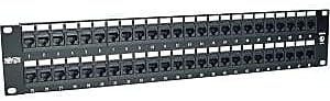 Miniatura 3 de Tripp Lite Panel de conexiones Cat6 110 de 48 puertos 2U para montaje en rack 568B, RJ45 Ethernet (N252-048), color negro