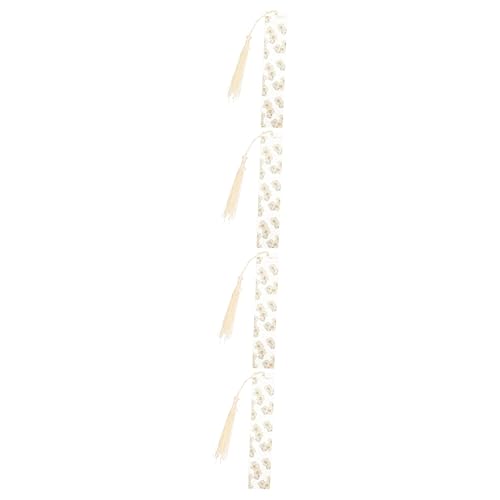 Marque-page floral en résine époxy premium et pompon soyeux