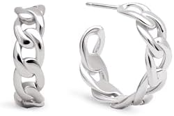 SINGULARU - Chunky Link Earrings - Steel or Steel Earrings with 1...