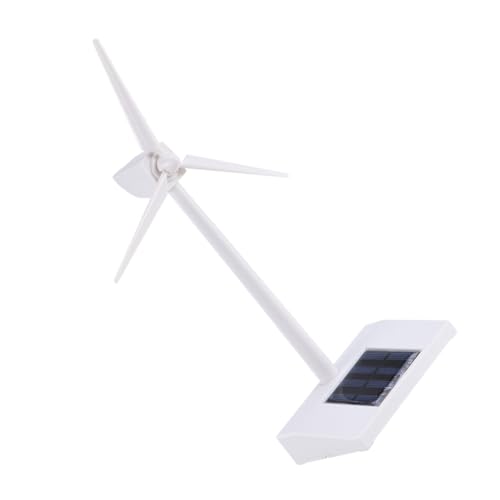 VANZACK Modèle Éolienne de Bureau Abs Blanc Éducatif Solaire sans Batterie Décoration Garçon Fille Apprentissage Énergie Renouvelable