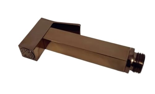 Grifos de bidé for inodoro de latón pulido con pulverizador de oro rosa, boquilla de pistola rociadora de latón for ducha de baño, grifos individuales de agua fría(Only bidet)