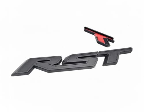 Image of 1Pc RST Tailgate Emblem Letter Badge Inserts Sticker Replacement for 2019 2020 2021 Silverado 1500 Tahoe Yukon SUV 4x4 (Overlay Matte Black)