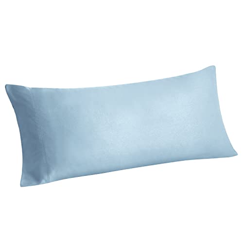 Image of BEDELITE Body Pillow Pillowcase, Rayon from Bamboo, Blue, 20 inchx54 inch