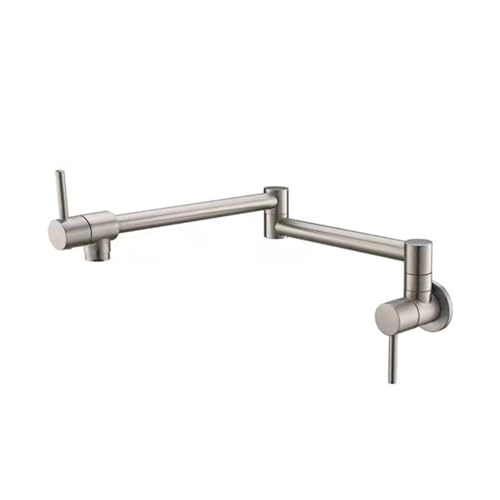 Robinet de remplissage de casserole de cuisine mural pivotant eau froide finition or rose