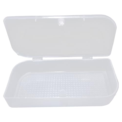 de joyería transparente y organizador de componentes electrónicos, pequeña de hardware con tapa transparente, portátil para la gestión de escritorio, ideal para joyas, hardware y