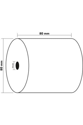 livre Exacompta - Réf. 43816E - Carton de 30 bobines pour tickets de caisse - largeur 80 mm x diamètre 72 mm - mandrin 12 mm - 1 pli thermique 48g/m² sans BpA - Métrage (+ ou - 2m) : 76 m - Blanc