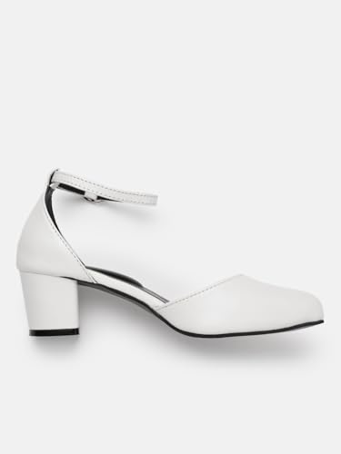 Image of Marc Loire Women's Pointed Toe Block Heel Fashion Sandals with Buckled Ankle Strap
