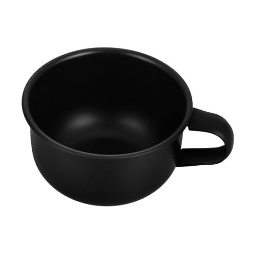 WOFASHPURET Men Shaving Soap Bowl with Handle Alloy Lather Mug for Shaving Soap Foam Durable Shaving Accessories Cup for Grooming and Face Care