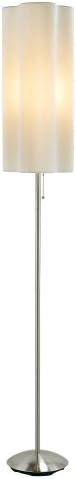 Adesso Clover Floor Lamp, Satin Steel