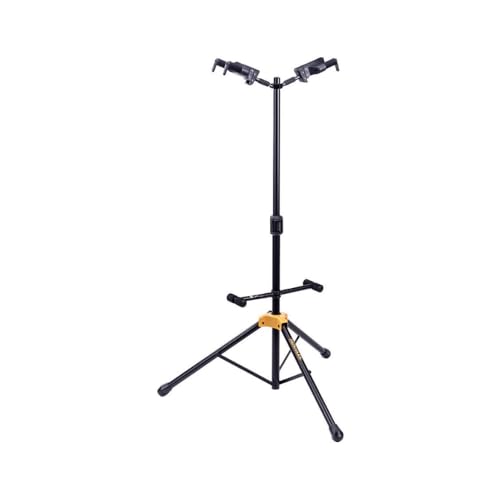Hercules Stands GS422B PLUS Dual Guitar Stand with Auto Grip System and Foldable Yoke