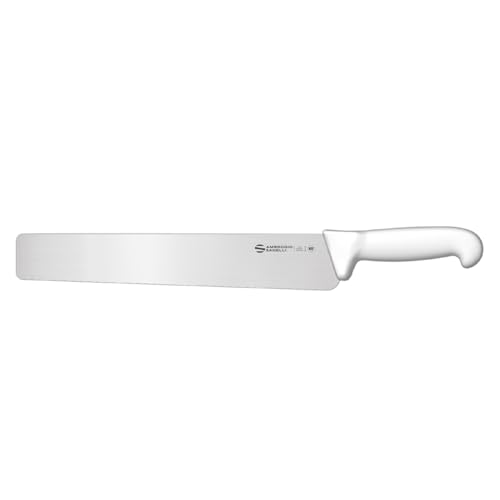 Ambrogio Sanelli, Linea Supra, Coltello Punta Quadra per Pasticceria con Lama da 30 cm in Acciaio Inox, Impugnatura in SEBS Pratica ed Ergonomica, Certificato NSF, Made in Italy