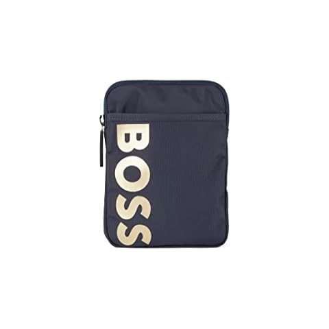 BOSS Mens Catch Y Phone pouch Recycled-material neck pouch with contrast logo Size One Size Cover