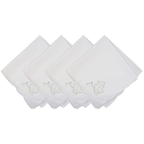 Servilletas de Tela Bordadas Cuadradas 16.5x16.5 Pulg miniatura 1
