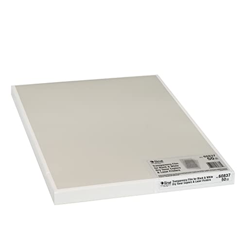 C-Line Transparenzfolie für Normalpapier/Laserdrucker, transparent, 21,6 x 27,9 cm, 50 Blatt pro Box (60837)