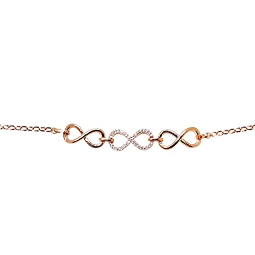 Ficccy 18k Rose Gold Plated Infinite Bracelet Love Together For Special Day