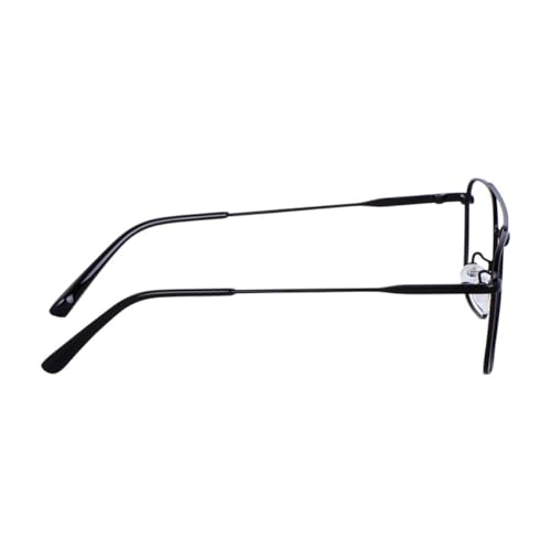Image of Black Jones Fashionable Metal Square Blue Light Glasses for Men and Women Blue Ray Filter Lens Anti Glare for Computer Glass Zero Power M-03076