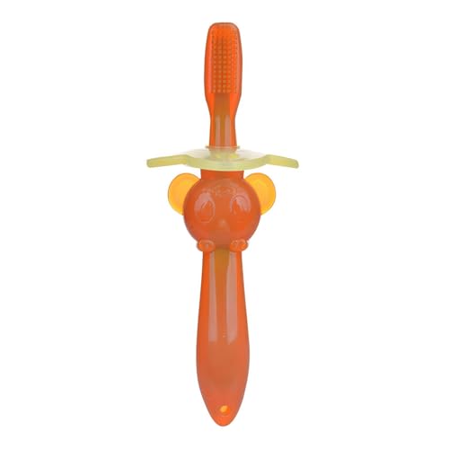 赤ちゃんのための歯ブラシのトレーニング、ベビーフィンガー歯ブラシ - シリコン歯ブラシのオーラルクリーナーは、歯が生えるおもちゃ,保護的な安全な舌クリーナー、男の子のためのオーラルケア用品、6か月以上の女の子