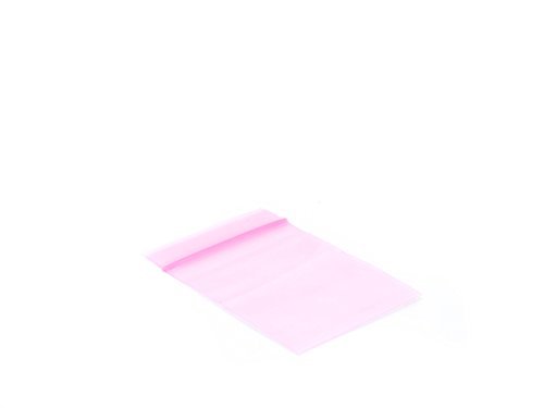 HRX Plastics Pink Anti-Static Seal Top Bag - 3" x 5" - Pack of 100
