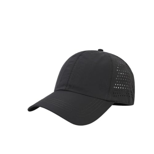 Gorra de béisbol dark gray de algodón transpirable con cierre regulable