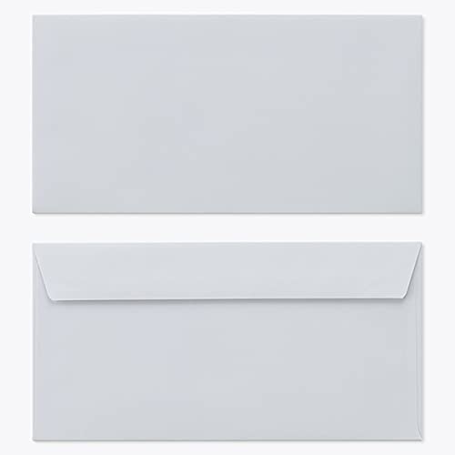 山櫻 封筒 洋長3 カマス貼FF Kスカイ 紙厚85g 〒枠ナシ 100枚 / ベロ折 A4三折用 カラークラフト 無地 郵便番号枠なし 00404038-0100