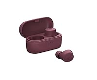 Yamaha TW-E3C True Wireless Earbuds with Multipoint Connectivity, Long Battery Life and Listening Care, Red