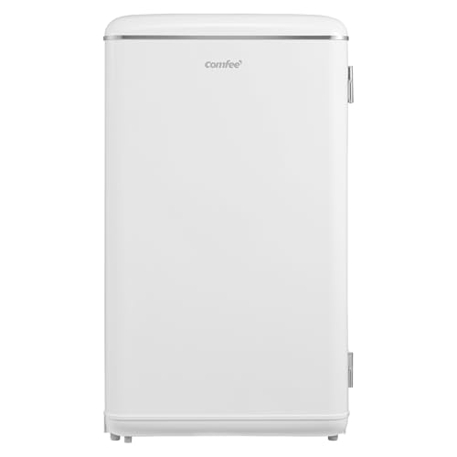COMFEE' RCD93WH2EURT(E) Frigorifero Monoporta 93L, Design Retrò, Controllo Temperatura Regolabile, Adatto per Casa, Ufficio e Altre Applicazioni Domestiche, Colore Bianco