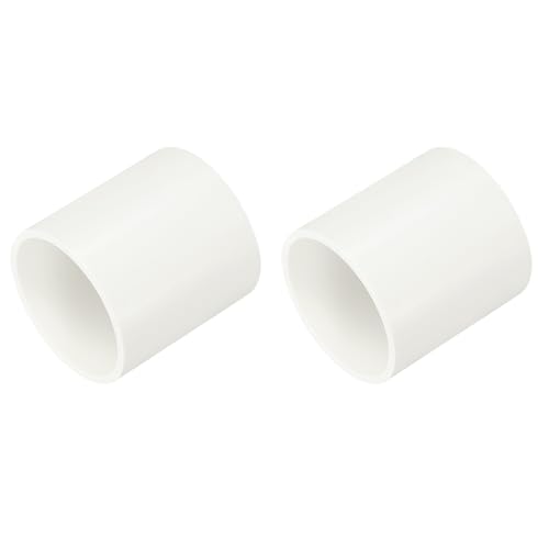 QUARKZMAN 1-1/2 Raccord PVC Pour Tuyau, 2 Pcs Connecteurs À Emboîtement Pour Étagère PVC DIY Structure De Support De Jardin Étagère De Stockage, Blanc