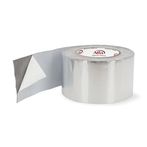 Alfa 1x Alu- kaschiertes Butylklebeband 100 mm x 10 m wetterfestes Dichtungsband für ein dauerhaftes Abdichten von Dachanschlüssen Stößen und Wohnwägen