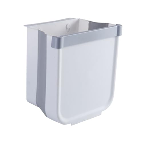 Caneca de basura rectangular blanca grande plegable