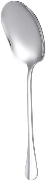 Silverware Set, 1/4/6/8 Pieces Stainless Steel Serving Spoons, Hotel Spoons, Canteen Household Long-Handled Large Public Spoons, Table Spoons, Tableware，Silver-4 Pieces