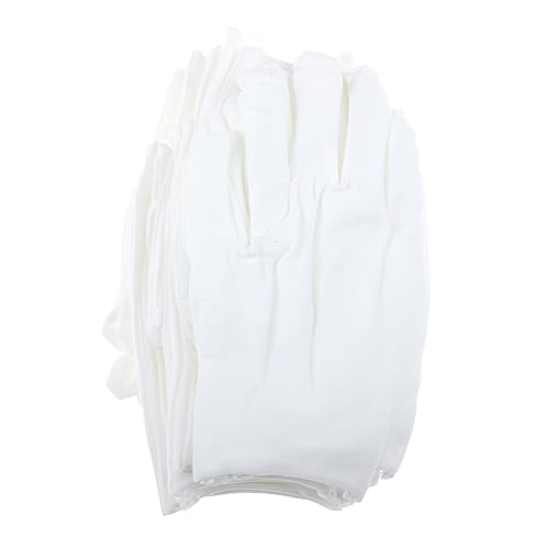 SEWACC 12 Guantes de Algodón Reutilizables de Guantes Secos para Cuidado de Transpirables y Multipropósito para Inspección de Joyas Jardinería y Industriales