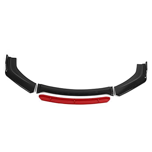 Fydun Deflector de Parachoques Delantero, Mejora Aerodinámica, Protector de Carrocería, Material PP Flexible, Diseño Deportivo y Agresivo, Compatible con Modelos Universales