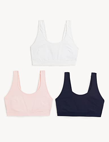 Image of Marks & Spencer 3pk Non Wired Crop Tops