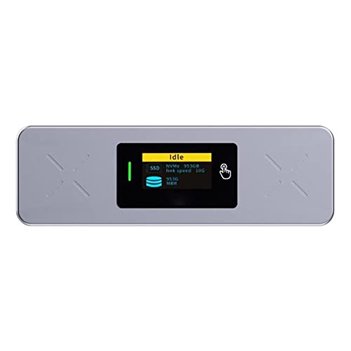 Smart-LCD Display M.2 NVMe SSD GN[W NVMe A_v^[ 10Gbps USB 3.2 Gen2 OtP[X{bNX 𑜓xfBXNnEWO n[hhCuP[X OthCuXg[W h |[^u 