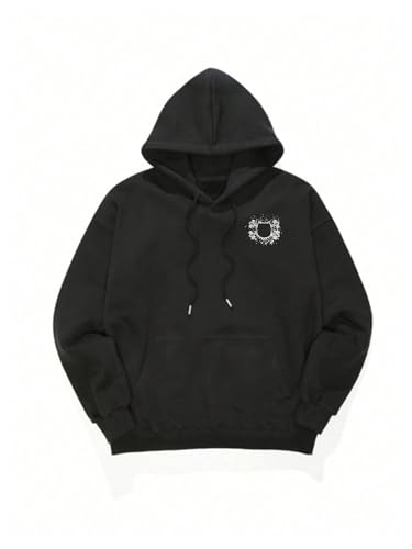 Floerns Men's Graphic Long Sleeve Drawstring Hoodie Sweatshirts Active Pullover Tops2