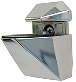 Soportes de estante ajustables de vidrio o madera de cromo pulido - Par